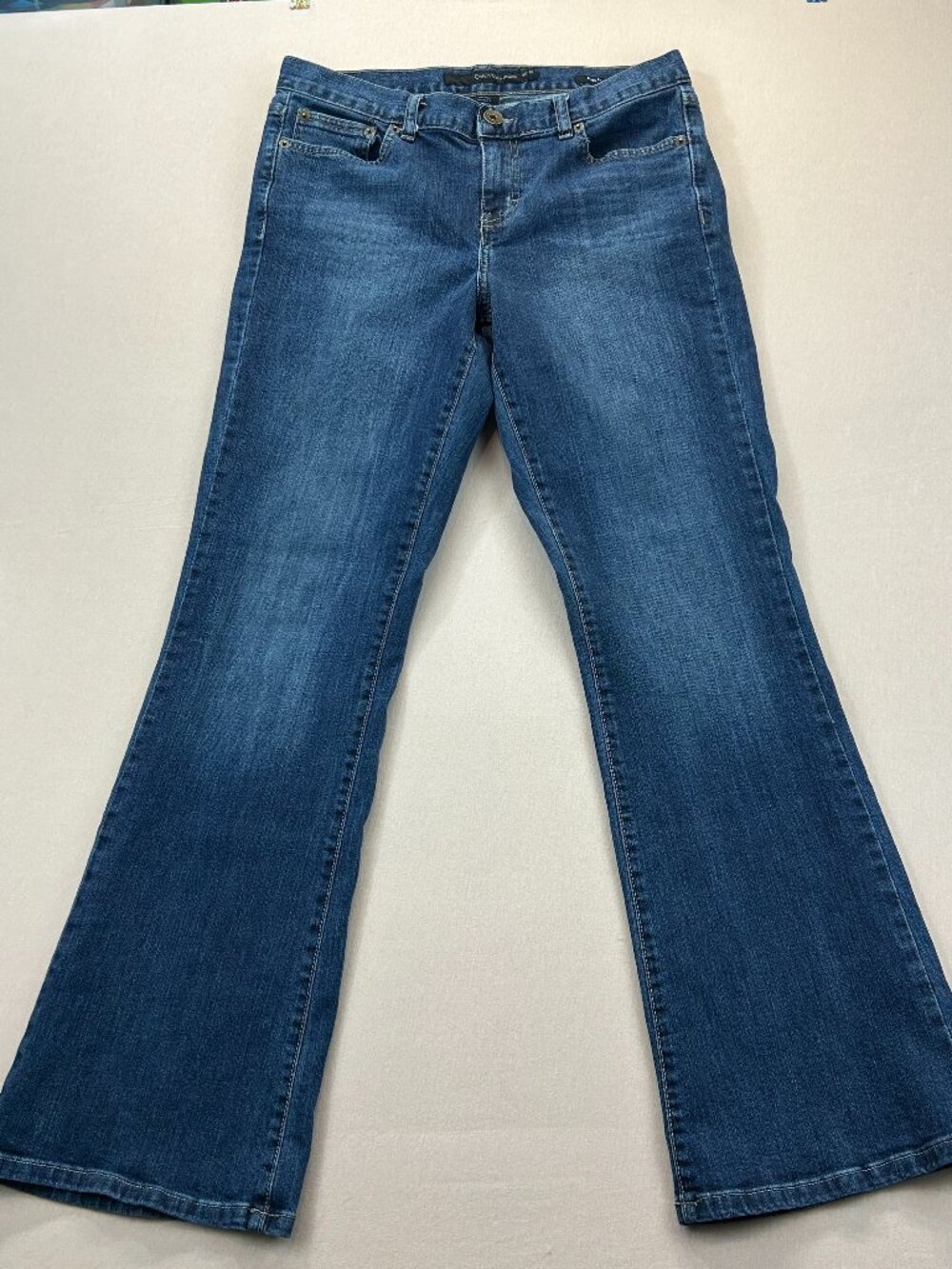 Calvin Klein Jeans Womens Size 30/10 Blue Denim Mid Rise Flare Fit Stretch